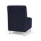 Lesro Siena Lounge Reception Armless Guest Chair, Brushed Steel, OH Navy Upholstery SN1102 - alternate 2